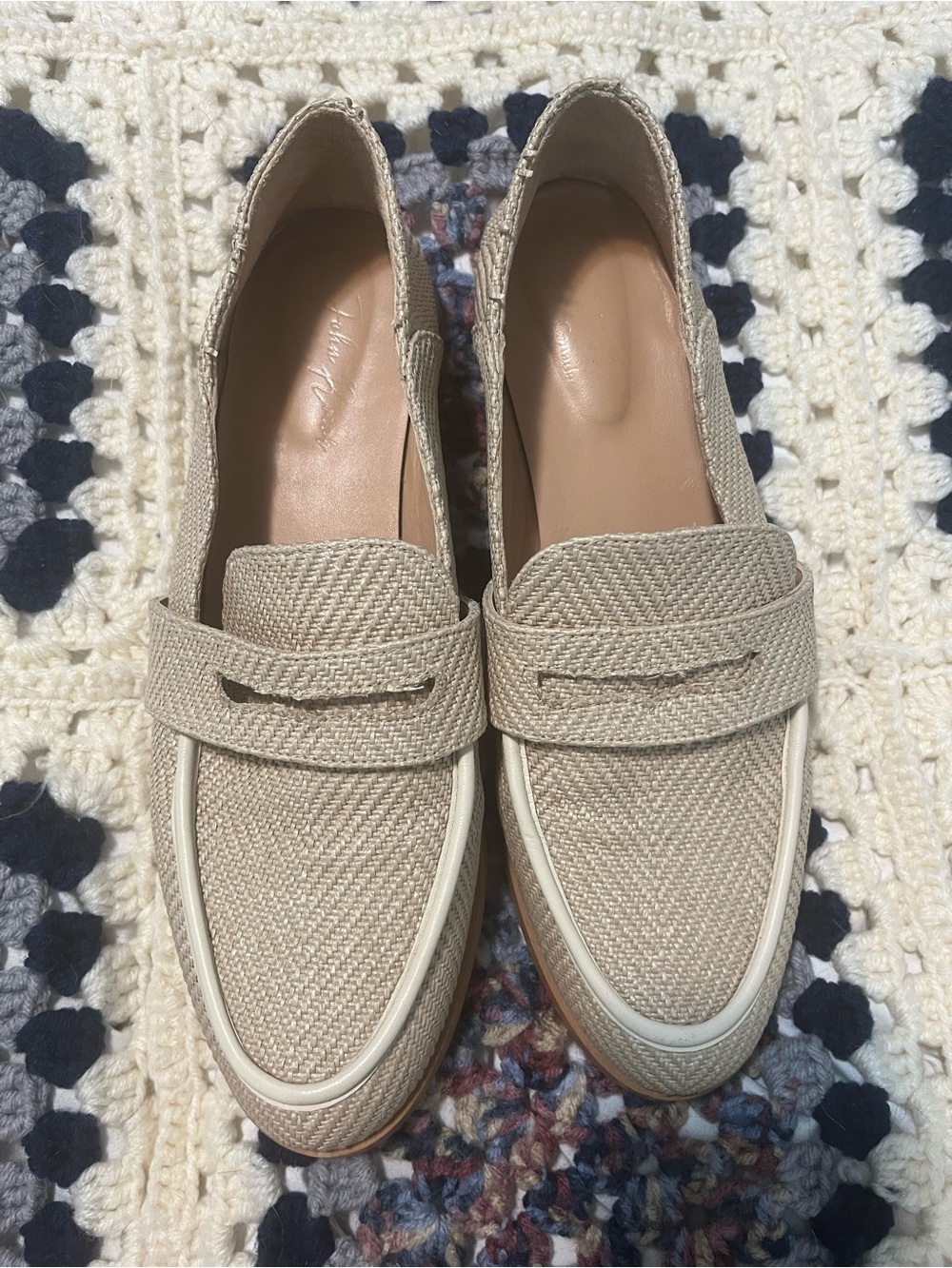 Neutral Woven Women’s Loafers - Comfortable Beige Slip-Ons